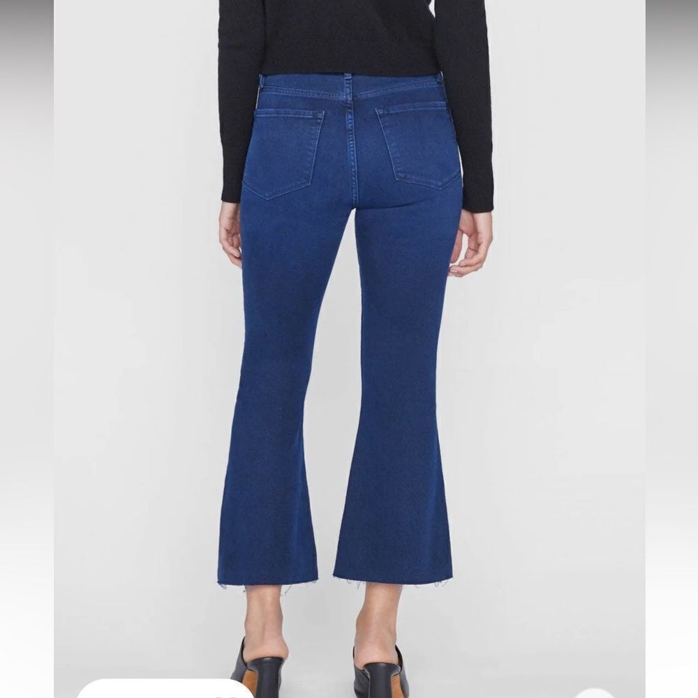 New Frame Denim Le Crop Flare Raw After Jean In Fiona Size 26 - Picture 6 of 16